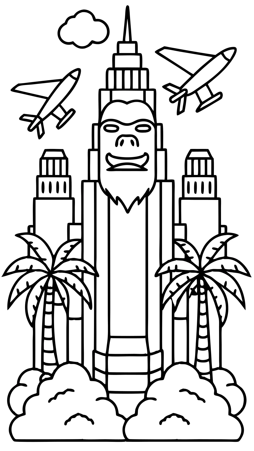 coloring pages of king kong